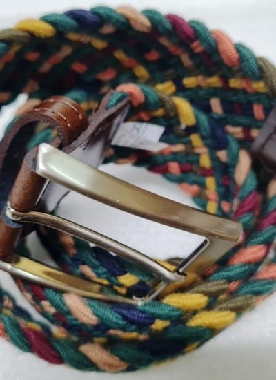 Cinturones trenzado multicolor